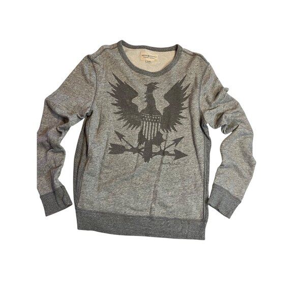 VTG- Ralph Lauren Denim & Supply women’s Grey Eagle  crest Graphic Sweatshirt L - Picture 1 of 11